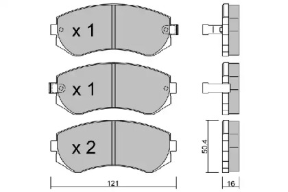 Комплект тормозных колодок AISIN BPNI-1908